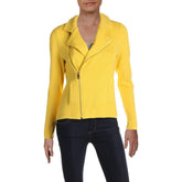 Lauren Ralph Lauren Women's Petite Slim Fit Classic Moto Sweater Jacket Y PM