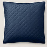 Ralph Lauren Home Journey's End Quilted Tait One Euro Sham Navy Blue 26 x 26 IN