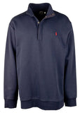POLO RALPH LAUREN Men's Big & Tall Double-Knit Quarter Snap Pullover Shirt NVY 4XB