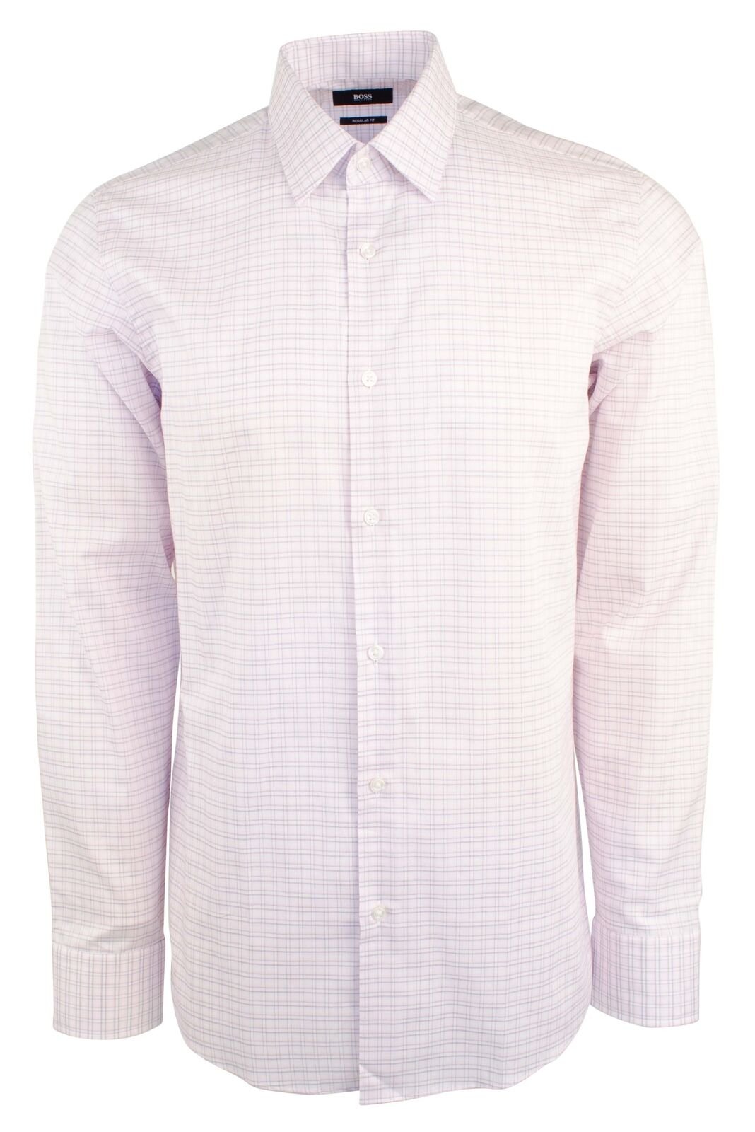 Hugo Boss Men's Regular Fit Cotton Dress Shirt 15.5 (34-35) Pastel Pink