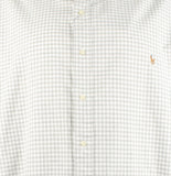 Polo Ralph Lauren Men's Big and Tall Gingham Long Sleeves Shirt Gry 4XLT