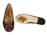 Sam Edelman Women's Addie Leopard Print Leather Flats Shoes Brown Leopard 6M New