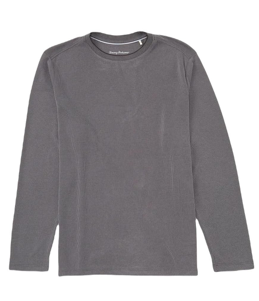 Tommy Bahama Men's Big & Tall IslandZone Coastal Crest Long Sleeve Crew T-Shirt Black 2XLT