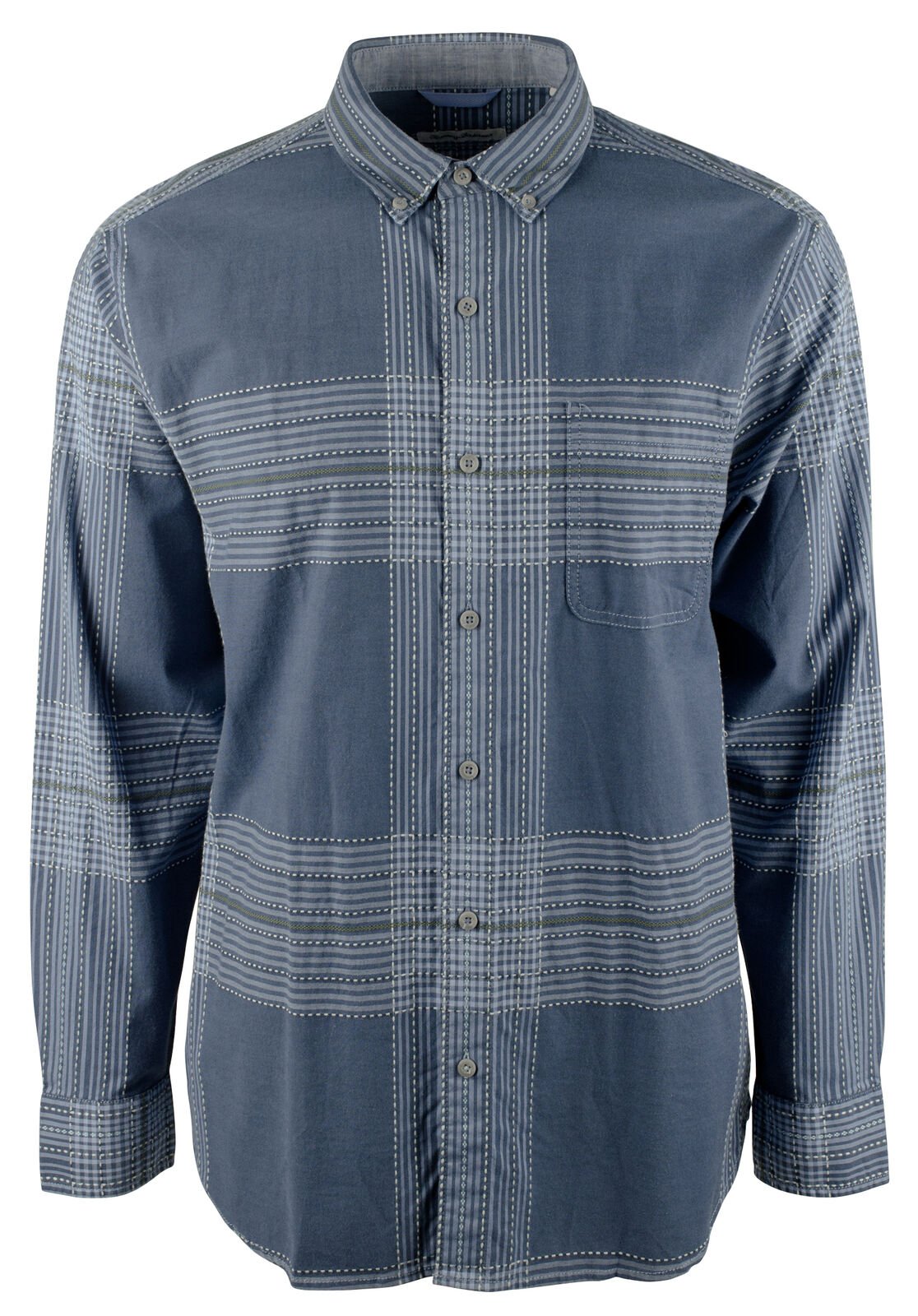 Customer Return Tommy Bahama Men's Viejo Plaid Long Sleeves Shirt-OD-Medium