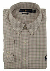Ralph Lauren Men's Twill Tattersal Dress Shirt Lvndr 15.5 (32 33)