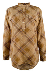 Lauren Ralph Lauren Women's Plaid Crepe Tunic Shirt-BM-XS