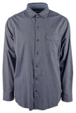 Tommy Bahama Men's Vista Lago Stripe Long Sleeve Button Down Shirts Ocean Deep Medium
