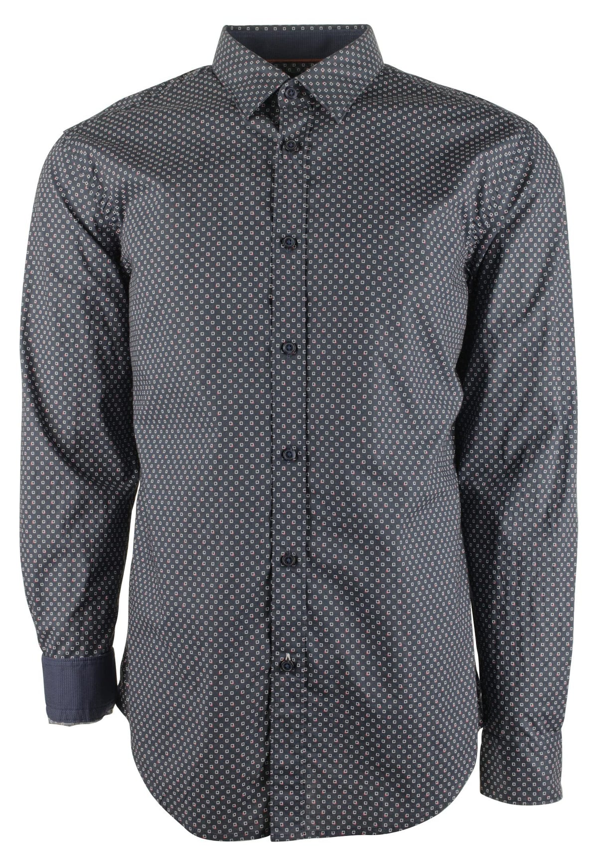 Hugo Boss Men's Big & Tall Ronni Long Sleeve Button Front  Shirt 5XL Dark Blue