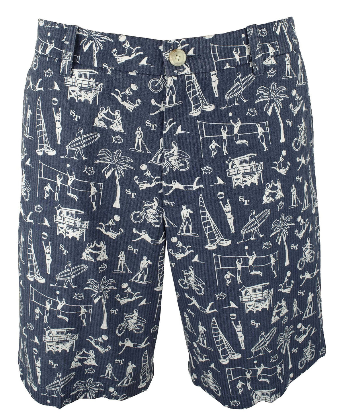 Pantalones cortos de fiesta playera con parte delantera plana Southern Tide para hombre, talla 30, azul marino auténtico