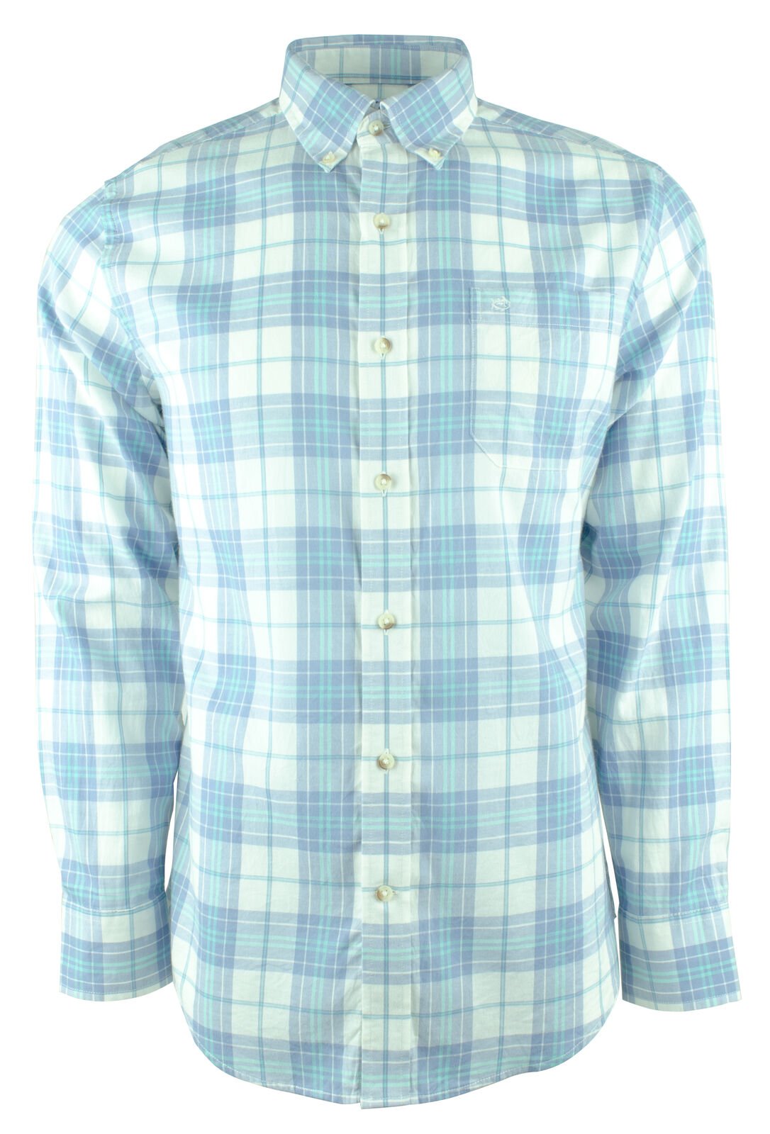 Customer Return Southern Tide Men's Trim Fit Plaid Button Down Shirt-FG-M