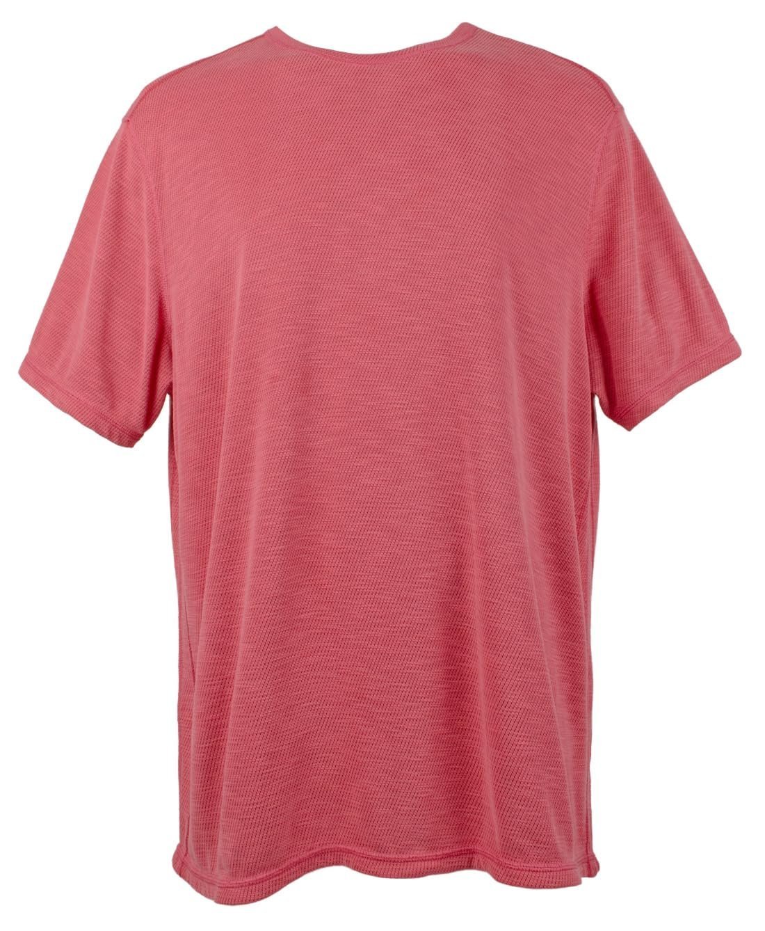 Tommy Bahama Men's Flip Sky Islandzone Reversible Short Sleeved T-Shirt Pink Plumeria Medium