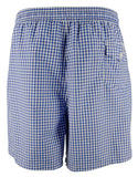 Polo Ralph Lauren Men's Big & Tall Gingham Print Swim Trunks Blue 3XB