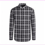 Bugatchi Men's Long Sleeve Point Collar Classic Woven, Caviar, Size XXL