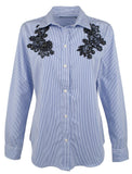 Women's Plus Lace Patch Shirt WM 1X