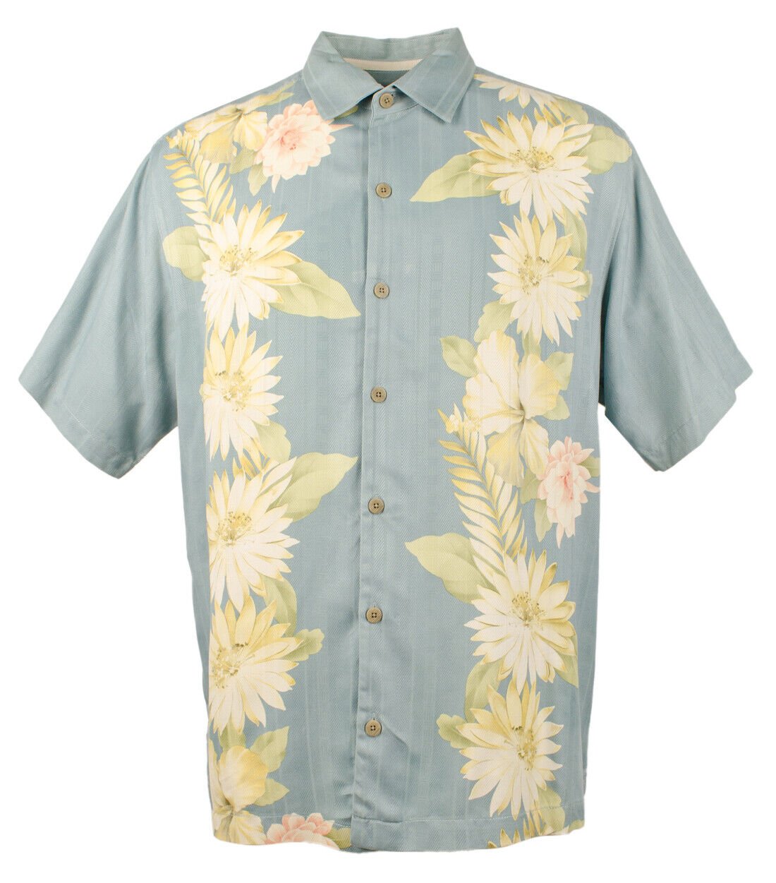 Customer Return Tommy Bahama Men's Silk Short Sleeve Button up Shirt-XL