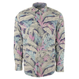 Men's Coastline Cord Lush Vines Leaf Print Corduroy Button-Down...