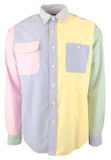 Men's Classic Fit Oxford Fun Long Sleeved Work Shirt M Large