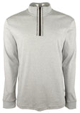 Hugo Boss Men's Tenore Jersey Quarter Zip Long Sleeve Pullover 2XL Silver