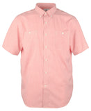 Southern Tide Men's Dock Performance Short Sleeve Shirt Sunset Coral Small