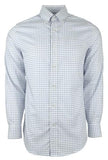 Men's Plaid Button Down Long Sleeve Shirt-DB-S Dutch Blue