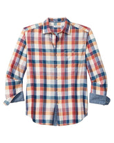 Tommy Bahama Men's Big & Tall Mendocino Plaid Shirt PCrl 4X-Large Big