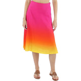 Lauren Ralph Lauren Womens Ombre Mid Calf Midi Skirt Pink 6