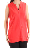 LAUREN RALPH LAUREN Womens Sleeveless Layered Blouse