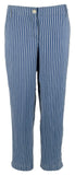Women's Fresco Stripe Indigo Crop Pants X-Large