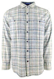 Men's Canberra Plaid Long Sleeve Shirt-B-M Blues