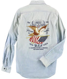 Ralph Lauren Mens USA Button Up Shirt indigocha S