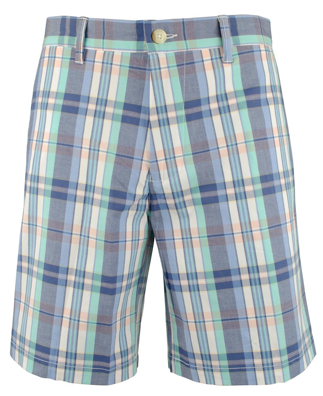 Southern Tide Men's Checkered 9" Stretch Flat Front Shorts 40 Seven Seas Blue