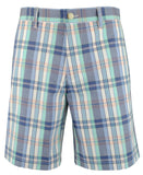 Southern Tide Men's Checkered 9" Stretch Flat Front Shorts 40 Seven Seas Blue