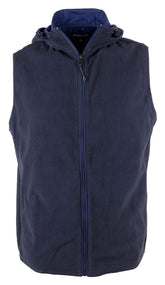 Michael Kors Men's Fleece Hooded Vest Midnight Blue XL