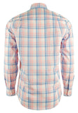 Men's LS Beach Lagoon Plaid Long Sleeve Shirt LC Small