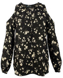 Lauren Ralph Lauren Women's Plus Size Floral Cold Shoulder Top