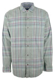 Tommy Bahama Men's Coastline Corduroy Verde Plaid Long Sleeve Shirt Trout Medium