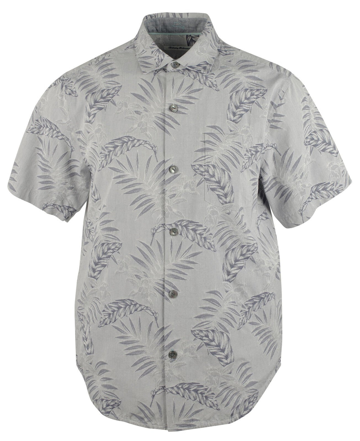 Customer Return Tommy Bahama Men's Island Iris Jacquard Camp Shirt-OD-Medium