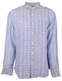 Men's Ventana Plaid Linen Long Sleeve Shirt RIndg Medium