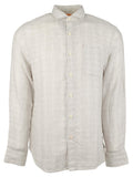 Men's Ventana Plaid Linen Long Sleeve Shirt Rash Medium