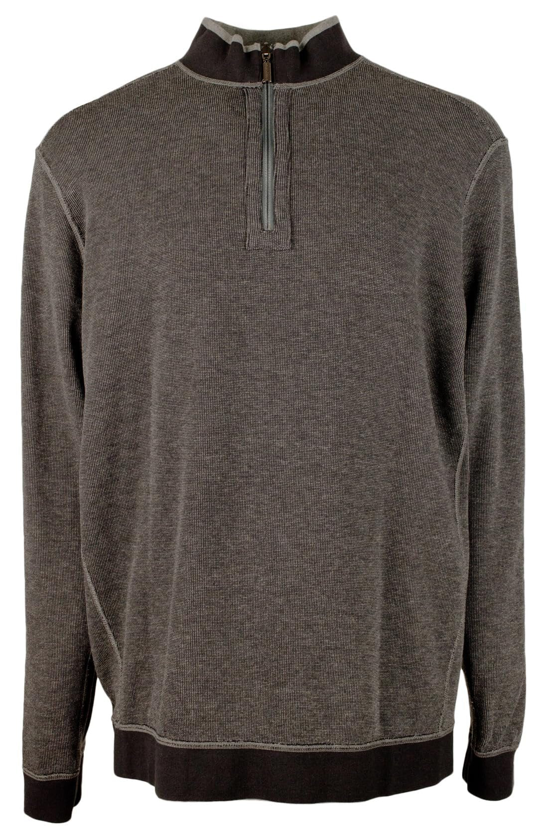 Tommy Bahama Men's Big & Tall Flip Coast Reversible Pullover Sweatshirt 2XB Coal Heather