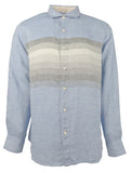 Tommy Bahama Men's Raffia Blues Linen Long Sleeve Shirt Buccaneer Blue