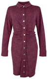 Michael Kors Women's Plus Size Button Front Long Sleeve Dress