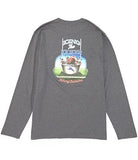Tommy Bahama Men's Icing The Kicker Long Sleeve Pocket Tee Shirt (Coal Heather,