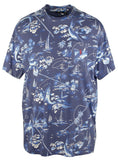 Men's Big and Tall Marlin Fishing Boat T-Shirt-BLU-2XB