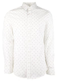 Michael Kors Men's Stretch Slim Fit Long Sleeve Shirt Wht Large