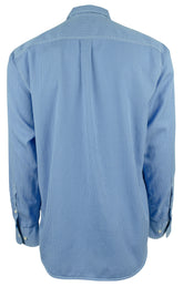 Camisa Tommy Bahama de manga larga con botones y cuadros Twilly para hombre, azul zephyr, talla pequeña