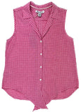 Customer Return Tommy Bahama Women's  Gingham Way Linen Sleeveless Camp