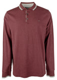 Michael Kors Men's Greenwich Cotton Long Sleeve Polo Shirt MHthr X-Large