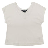 Ralph Lauren Kid's Girl's Cap Sleeve Jersey Top Shirt-W-4/4T White