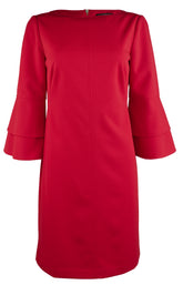 Lauren Ralph Lauren Women's Crepe Bell Sleeve Sheath Dress